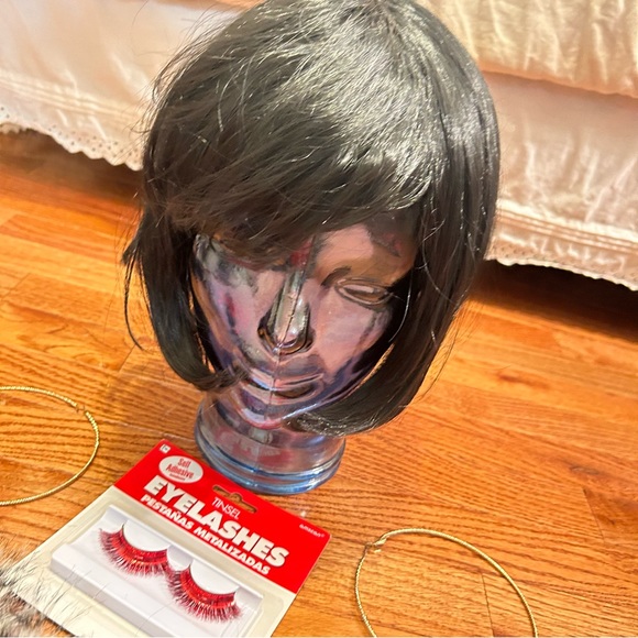 HOOKER CALL GIRL WOMENS size S/M Full Get Up Costume - Picture 6 of 8